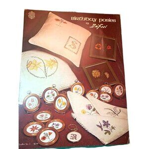 Birthday Posies By Drxni Cross Stitch Pattern Book Vintage Floral Designs